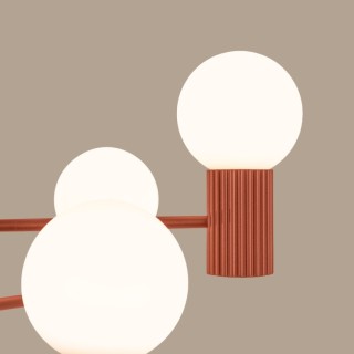 Lustre HALO 6 rouge ochra