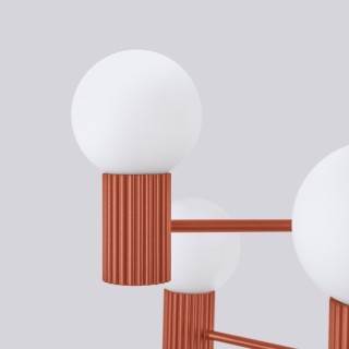 Lustre HALO 6 rouge ochra