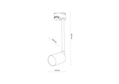 Spot sur rail Tracer noir moderne TK LIGHTING