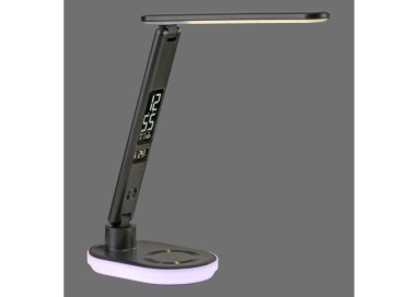 Lampe à poser, noir, 1xLED-Board/4W/3000-5000K, 1xLED-Board/2W/RGBK, luminaire intérieur, IP20