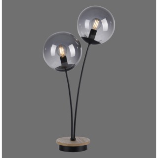 Lampe à poser, bois naturel, 2xE14/25W, luminaire intérieur, IP20