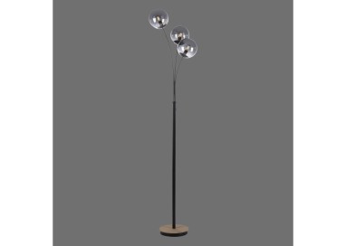 Lampadaire, bois naturel, 3xE14/25W, luminaire intérieur, IP20