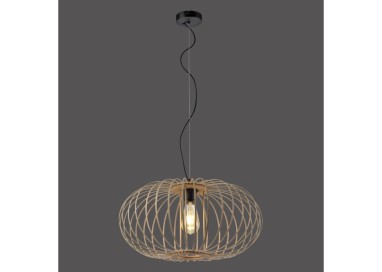 Suspension, bois naturel, 1xE27/40W, luminaire intérieur, IP20