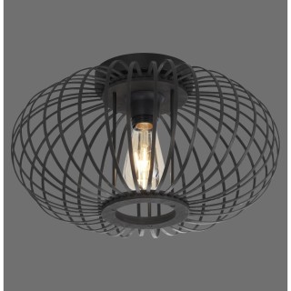 Plafonnier, noir, 1xE27/40W, luminaire intérieur, IP20