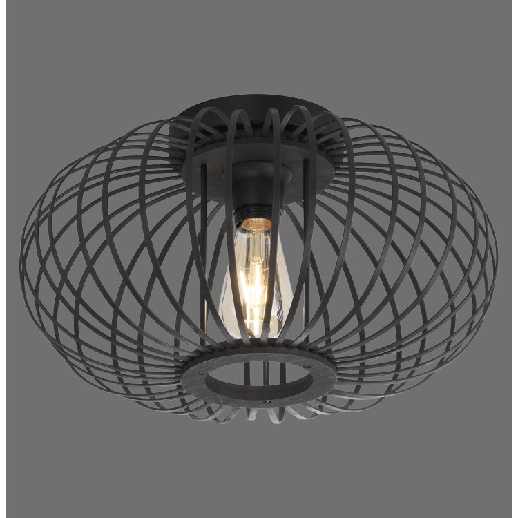 Plafonnier, noir, 1xE27/40W, luminaire intérieur, IP20