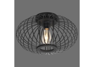 Plafonnier, noir, 1xE27/40W, luminaire intérieur, IP20