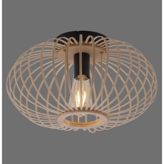 Plafonnier, bois naturel, 1xE27/40W, luminaire intérieur, IP20