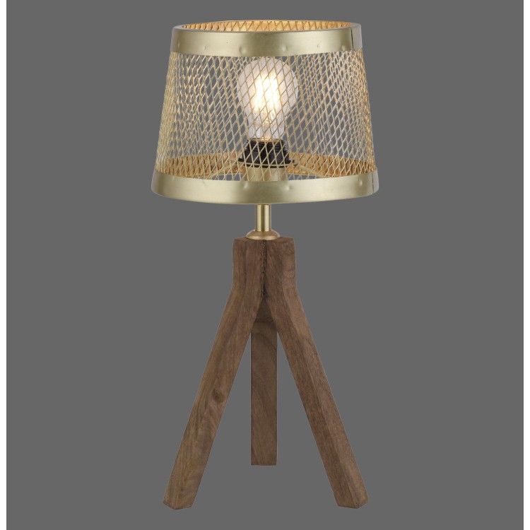 Lampe à poser, laiton mat, 1xE27/60W, luminaire intérieur, IP20