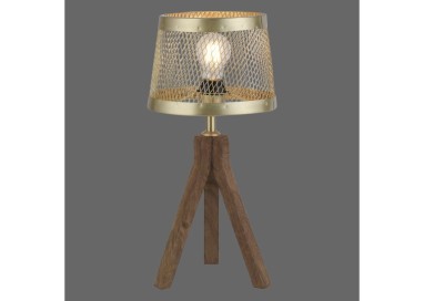 Lampe à poser, laiton mat, 1xE27/60W, luminaire intérieur, IP20