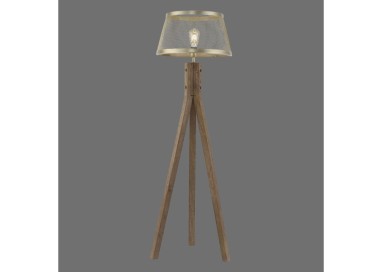 Lampadaire, laiton mat, 1xE27/60W, luminaire intérieur, IP20