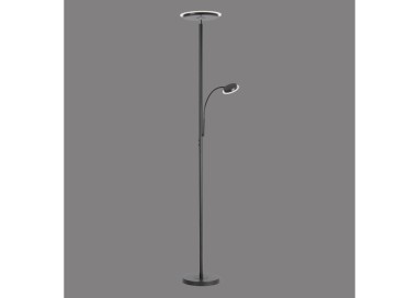 Lampadaire, noir, 1xLED-Board/21,5W/3000K, 1xLED-Board/4W/3000K, luminaire intérieur, IP20