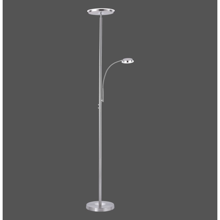 Lampadaire, acier, 1xLED-Board/21,5W/3000K, 1xLED-Board/4W/3000K, luminaire intérieur, IP20