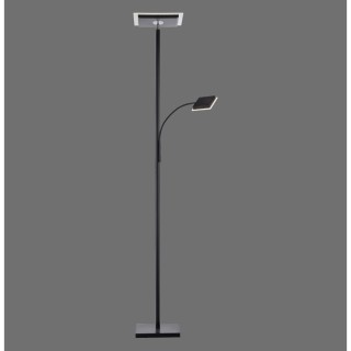 Lampadaire, noir, 1xLED-Board/21,5W/3000K, 1xLED-Board/4W/3000K, luminaire intérieur, IP20