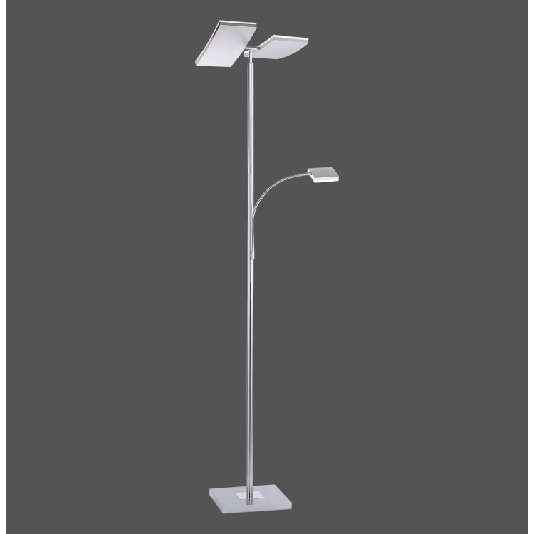 Lampadaire, acier, 1xLED-Board/21W/3000K, 1xLED-Board/4W/3000K, luminaire intérieur, IP20