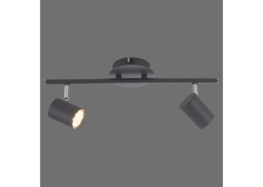 Plafonnier, anthracite, 2xGU10/5W/3000K, luminaire intérieur, IP20