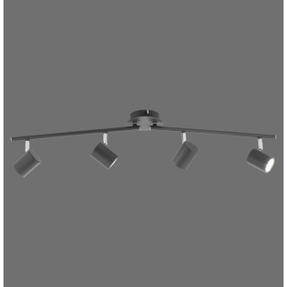 Plafonnier, anthracite, 4xGU10/4,50W/3000K, luminaire intérieur, IP20