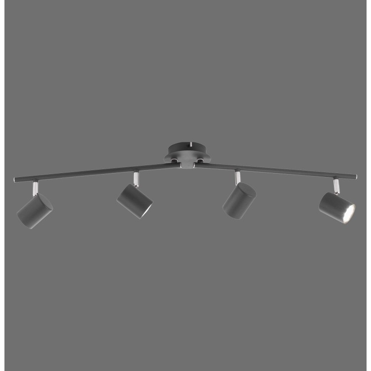 Plafonnier, anthracite, 4xGU10/4,50W/3000K, luminaire intérieur, IP20