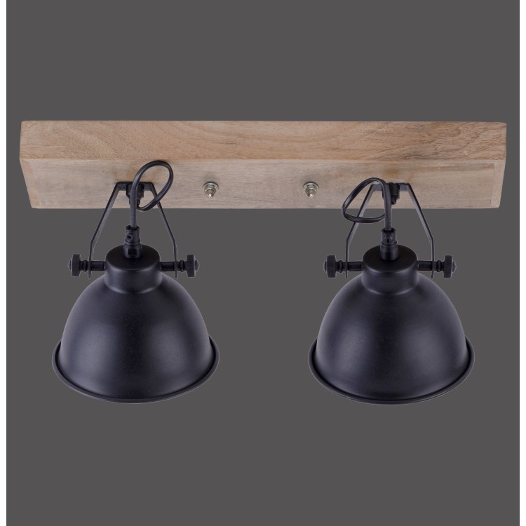 Applique et Plafonnier, noir, 2xE14/40W, luminaire intérieur, IP20