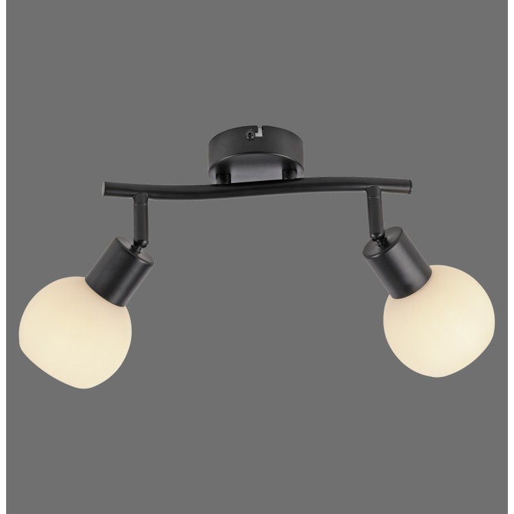 Plafonnier, noir, 2xE14/5W/3000K, luminaire intérieur, IP20