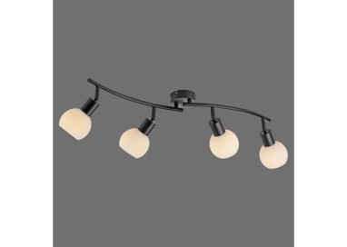 Plafonnier, noir, 4xE14/5W/3000K, luminaire intérieur, IP20