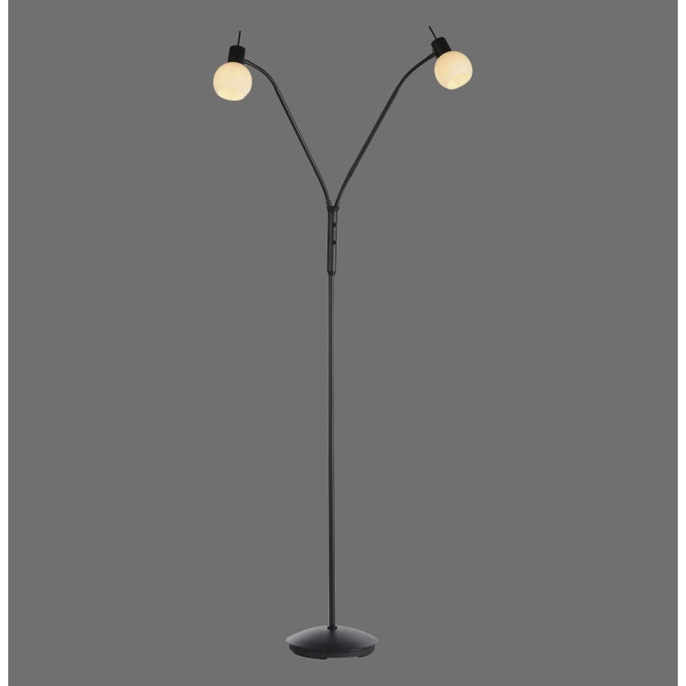 Lampadaire, noir, 2xE14/5W/3000K, luminaire intérieur, IP20