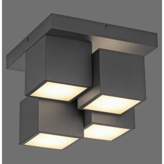 Plafonnier, noir, 1xLED-Board/17W/3000K, luminaire intérieur, IP20