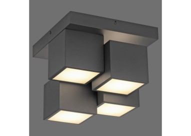 Plafonnier, noir, 1xLED-Board/17W/3000K, luminaire intérieur, IP20