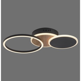 Plafonnier, décor bois, 1xLED-Board/25,50W/3000K, luminaire intérieur, IP20