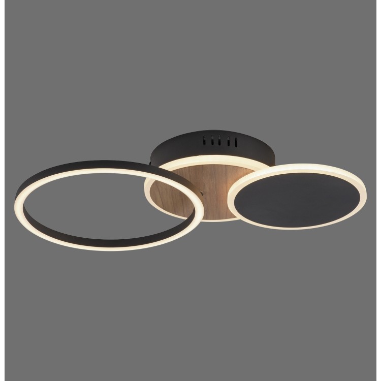 Plafonnier, décor bois, 1xLED-Board/25,50W/3000K, luminaire intérieur, IP20