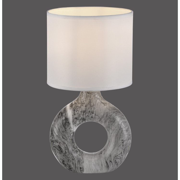 Lampe à poser, gris, 1xE27/25W, luminaire intérieur, IP20