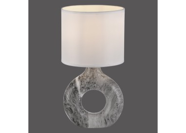 Lampe à poser, gris, 1xE27/25W, luminaire intérieur, IP20