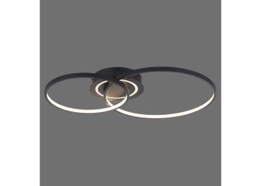 Plafonnier, noir, 1xLED-Board/23W/3000K, 1xLED-Board/4,60W/3000K, luminaire intérieur, IP20