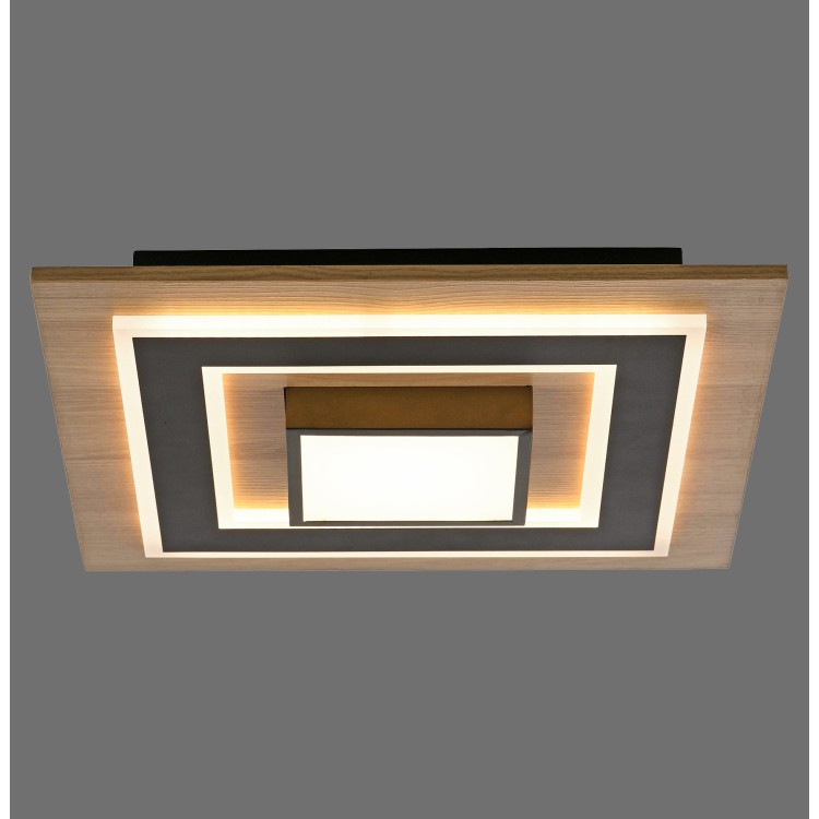 Plafonnier, noir, 1xLED-Board/17,50W/3000K, 1xLED-Board/8,50W/3000K, luminaire intérieur, IP20