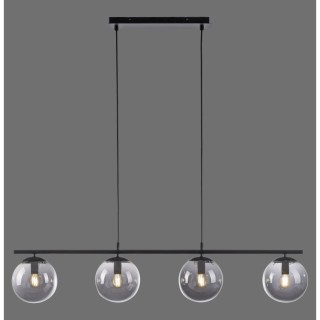 Suspension, noir, 4xE14/25W, luminaire intérieur, IP20