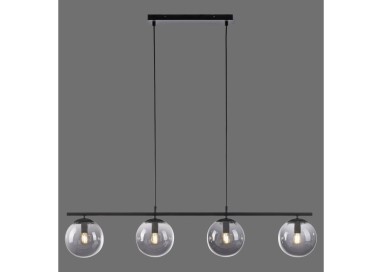 Suspension, noir, 4xE14/25W, luminaire intérieur, IP20