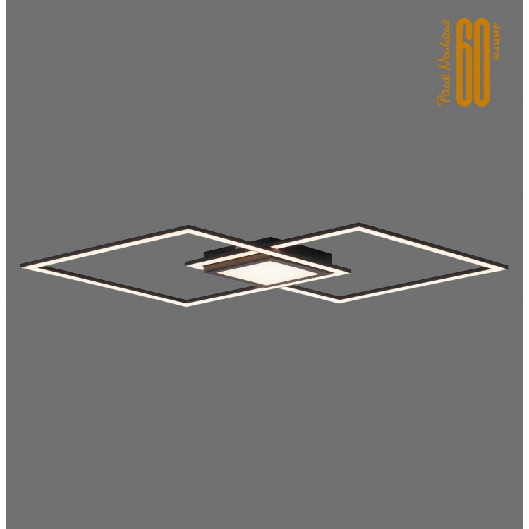 Plafonnier, noir, 1xLED-Board/45W/3000K, luminaire intérieur, IP20