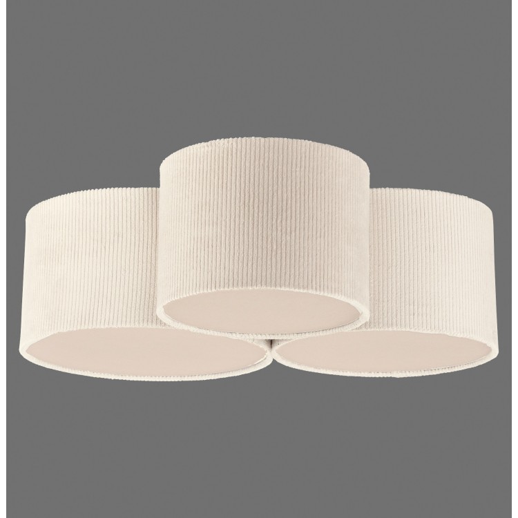Plafonnier, sable, 3xE27/10W, luminaire intérieur, IP20