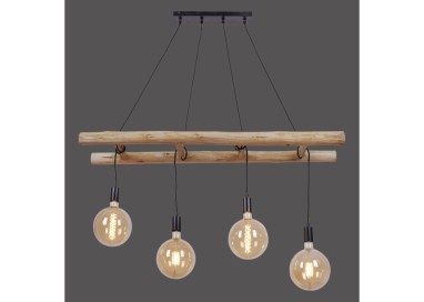 Suspension, noir, 4xE27/60W, luminaire intérieur, IP20