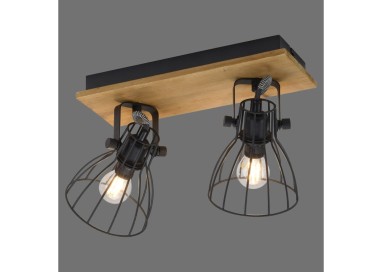 Plafonnier, noir, 2xE14/10W, luminaire intérieur, IP20