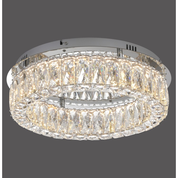 Plafonnier, chrom, 1xLED-Board/21,50W/3000K, luminaire intérieur, IP20