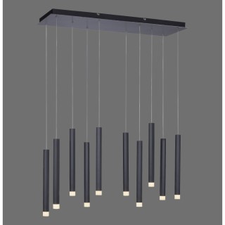 Suspension, noir, 10xLED-Board/4,80W/3000K, luminaire intérieur, IP20