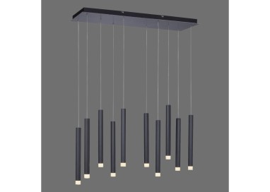 Suspension, noir, 10xLED-Board/4,80W/3000K, luminaire intérieur, IP20
