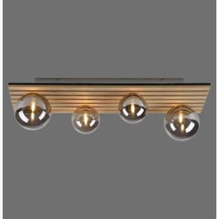 Plafonnier, bois naturel, 4xG9/5W, luminaire intérieur, IP20