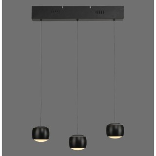 Suspension, noir, 3xLED-Board/5,20W/3000K, luminaire intérieur, IP20