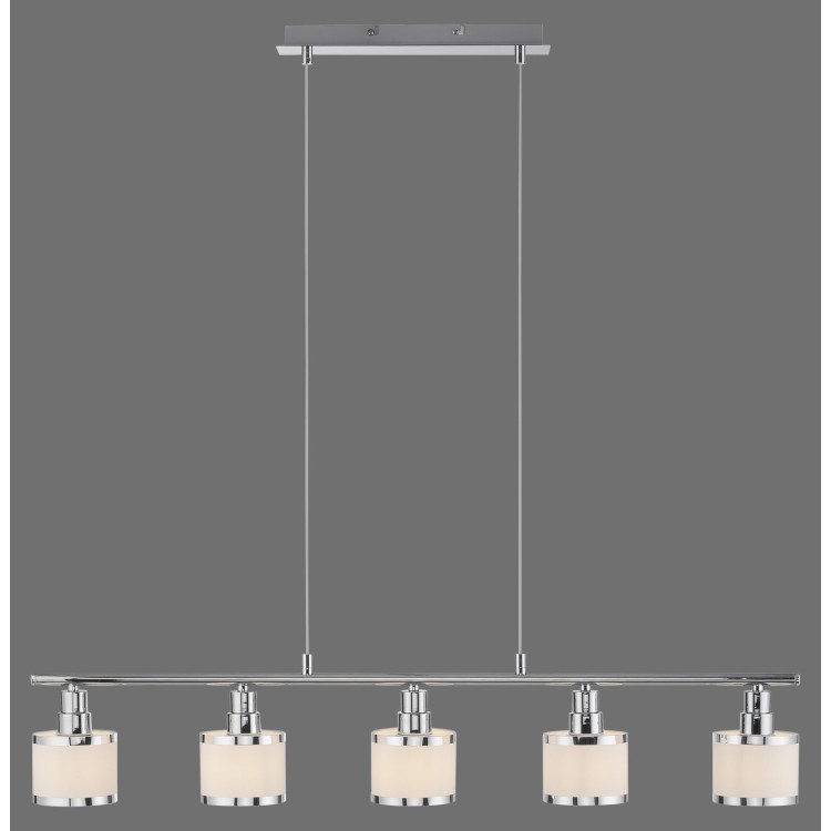 Suspension, chrom, 5xE14/25W, luminaire intérieur, IP20