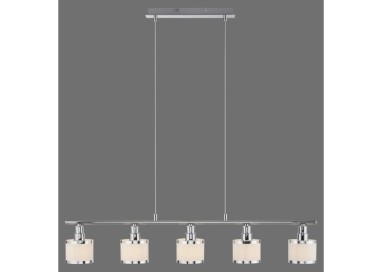 Suspension, chrom, 5xE14/25W, luminaire intérieur, IP20
