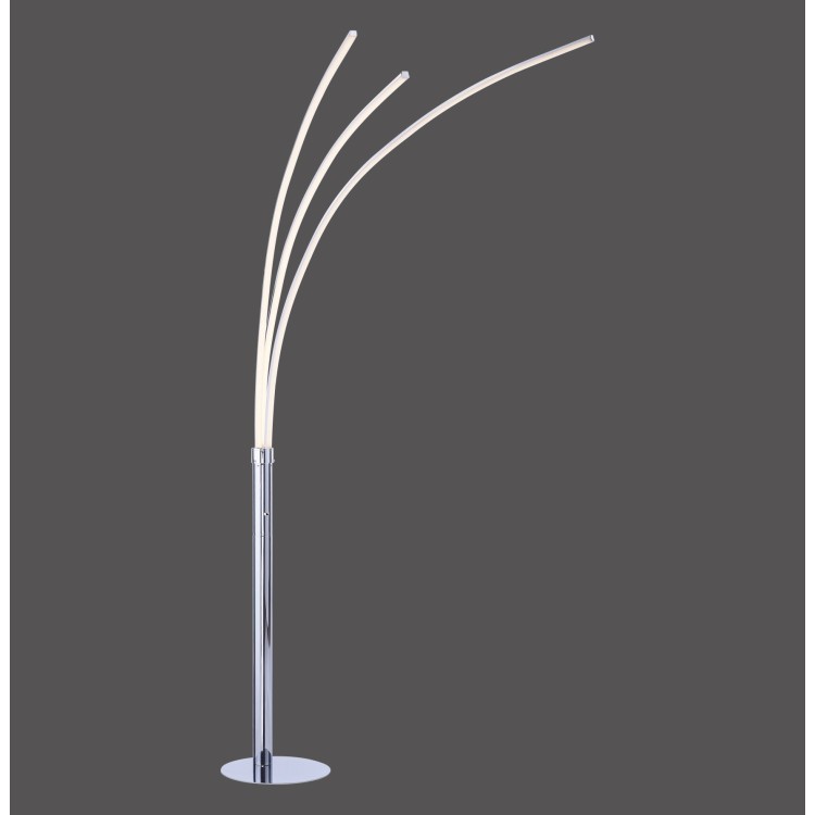 Lampadaire, chrom, 1xLED-Board/6,20W/3000K, 1xLED-Board/6,80W/3000K, luminaire intérieur, IP20