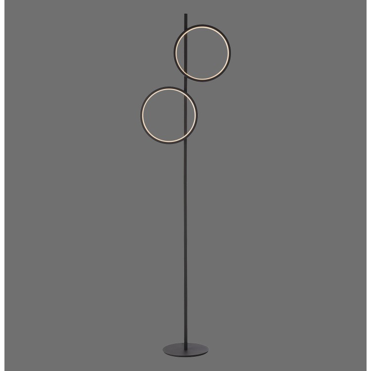 Lampadaire, noir, 2xLED-Board/10,50W/3000K, luminaire intérieur, IP20