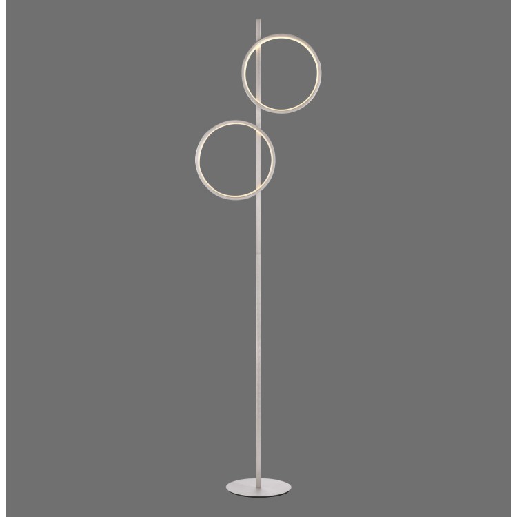 Lampadaire, argent, 2xLED-Board/10,50W/3000K, luminaire intérieur, IP20