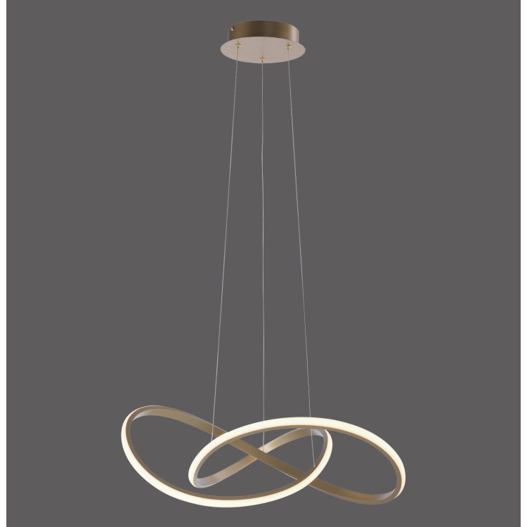 Suspension, laiton mat, 1xLED-Board/25W/3000K, luminaire intérieur, IP20